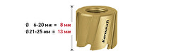 Коронки MINI-CUT из стали HSS-M2 с покрытием TIN-GOLD, артикул 21.1000 Коронки MINI-CUT из стали HSS-M2 с покрытием TIN-GOLD, артикул 21.1000