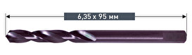 Сверло пилотное, 6,35×95 мм, арт. 20.1170 Сверло пилотное, 6,35×95 мм, арт. 20.1170