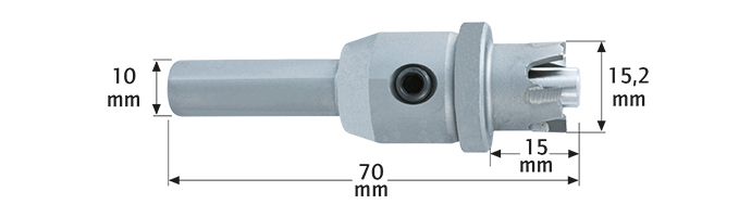 T.C.T. Holesaw for abloy protec locking cylinders